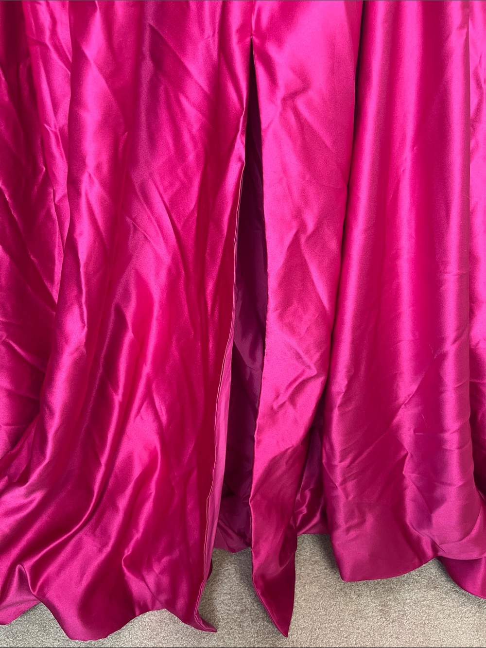 Loyeloy Fuchsia One Shoulder Floor Length Gown - Picture 4 of 14